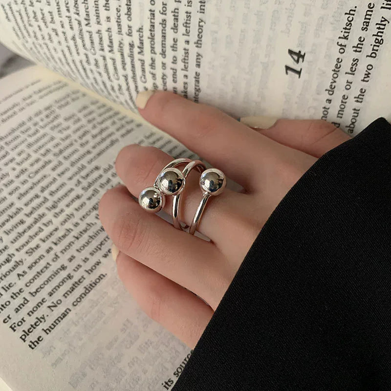 Sterling Silver Hollow Out Rings -