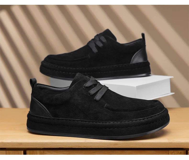 Men's Shoes Are Fashionable Brown Casual Shoes Made of Durable Suede Material Comfortable Walking Shoes Suitable for Daily Wear -