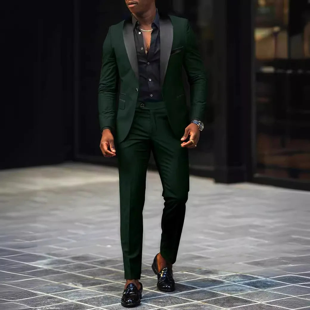 Men's Business Casual Two-piece suit -