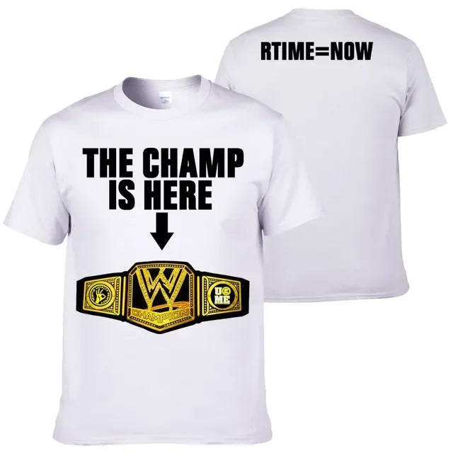 John Cena Wrestling Men's T-Shirt Summer Outdoor Sports Fitness Unisex Tops Casual O-Neck Short Sleeve Tee Casual Men Clothing -