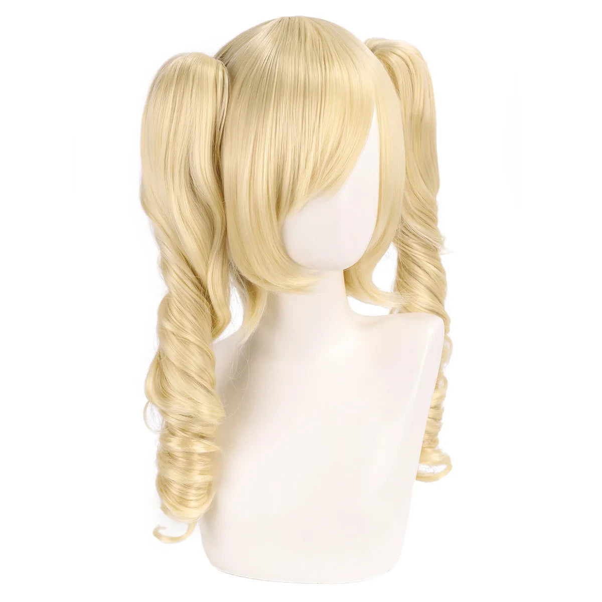 Synthetic HD Lace Pre Plucked Glueless Dual Ponytail Wig Bleached Knots Heat Resistant Hair for Mute girl Stella Cosplay Wig -
