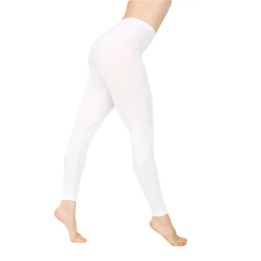 Achieve comfort and style with these milk silk leggings for women. Designed with a solid color and high waist, these stretchy leggings are perfect for a flattering fit and all-day wear! -