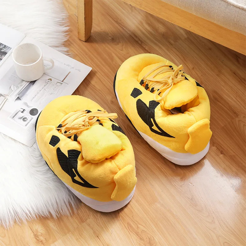 Unisex Winter Warm Home Slippers Women/Men One Size Sneakers Lady Indoor Cotton Shoes Woman House Floor Sliders Ladies Slippers -