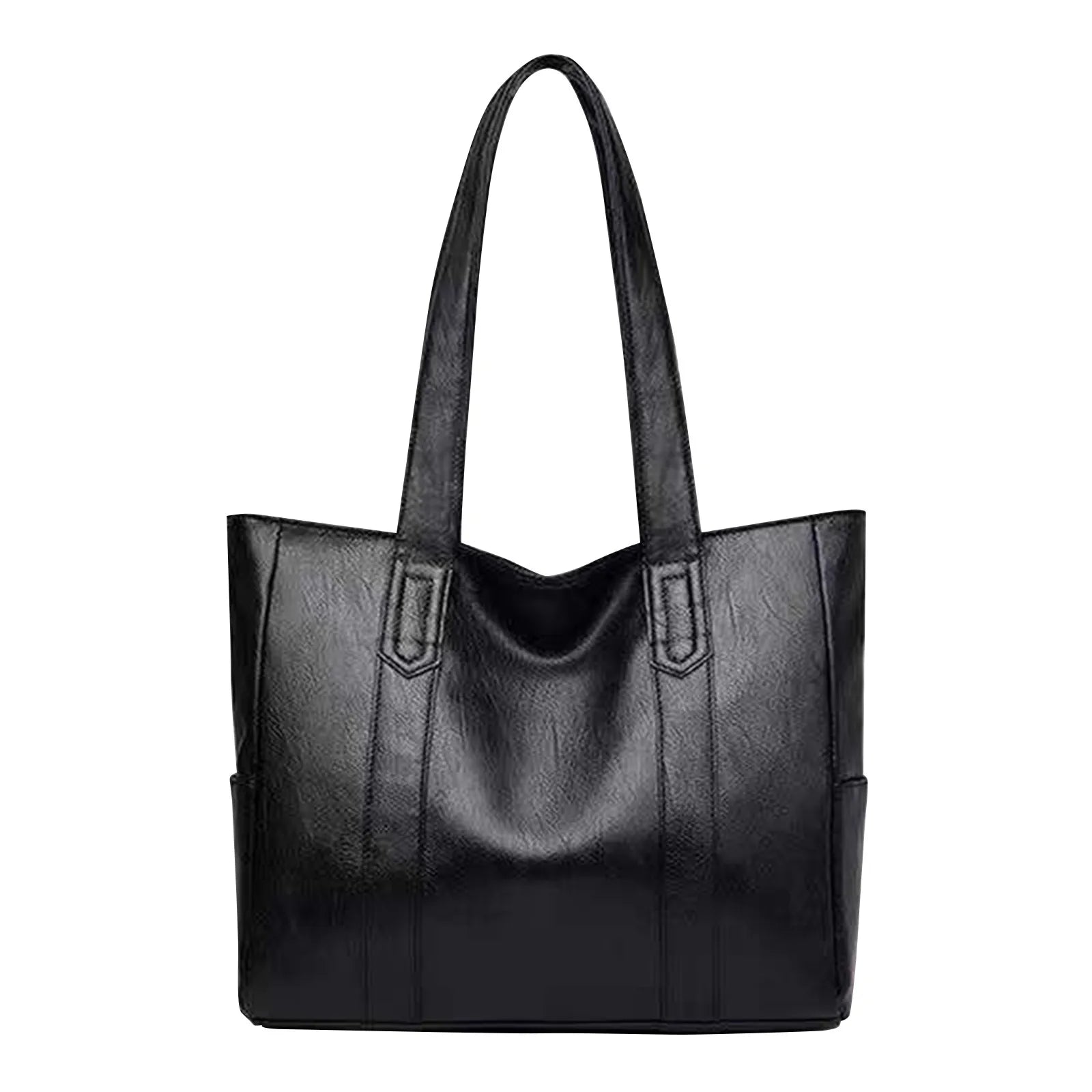 Carry all your essentials in style with this large capacity tote bag designed for women. The single shoulder handbag is crafted from soft leather, providing a chic and versatile accessory for any outfit. -