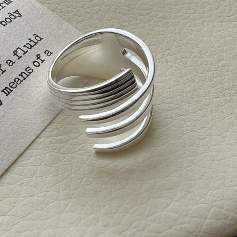 Sterling Silver Hollow Out Rings -