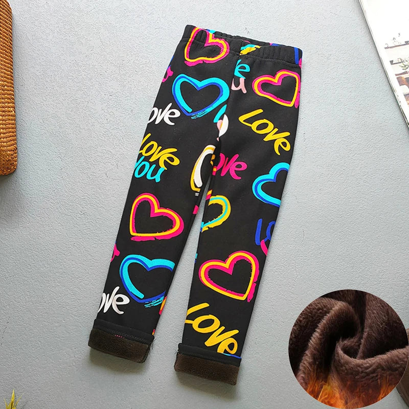 Baby Girl Clothes Kid Legging Girl Winter Autumn Thick Warm Cartoon Leggings Pants Boys Girls Leggings Plus Velvet Trousers -