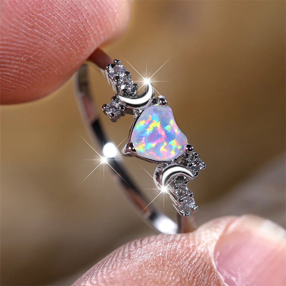 Rose Gold Silver Color Rings -