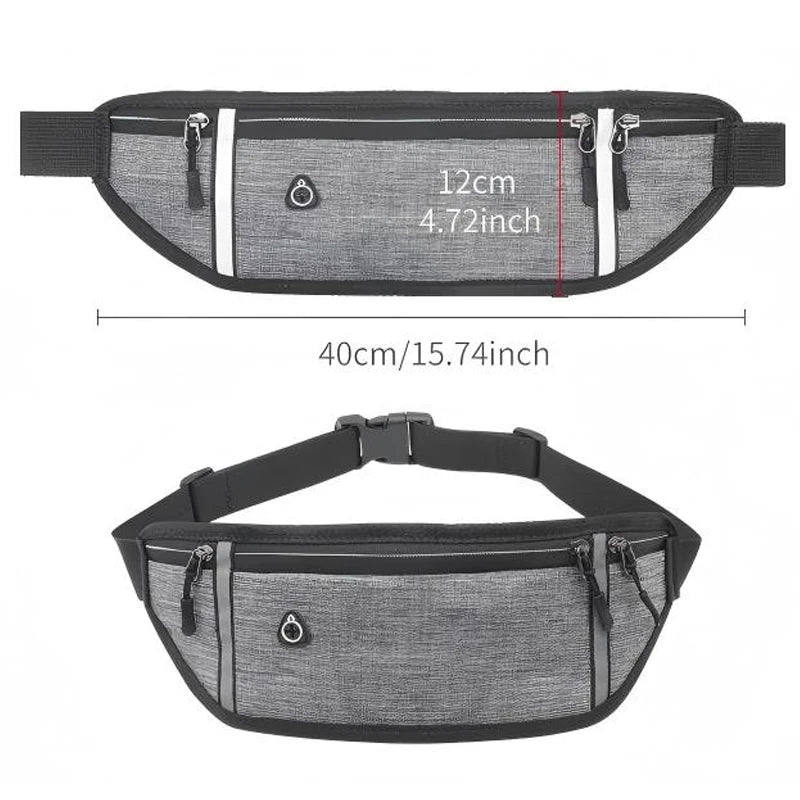 Stay hands-free and organized with this multifunctional waist pack for both men and women. Ideal for running or sports, this sport bag provides convenience and practicality for all your essentials on the go! -