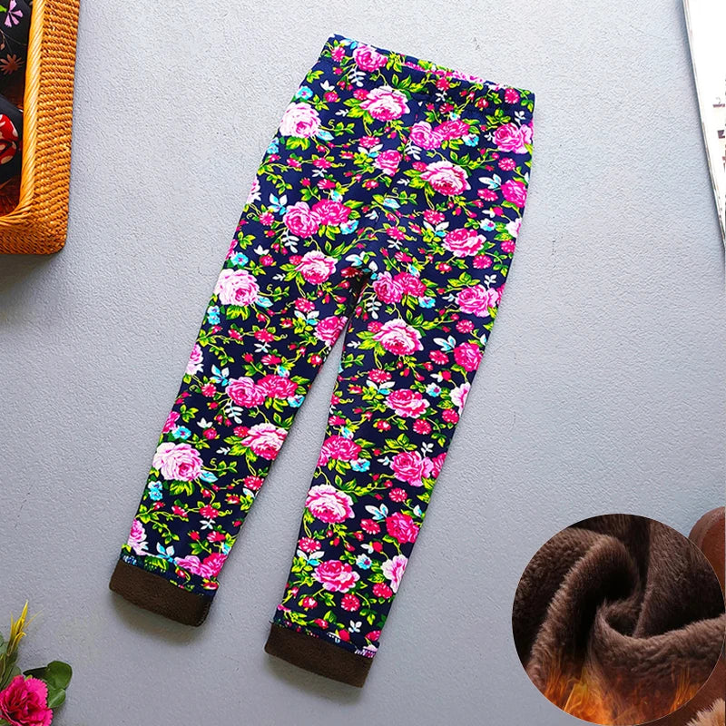 Baby Girl Clothes Kid Legging Girl Winter Autumn Thick Warm Cartoon Leggings Pants Boys Girls Leggings Plus Velvet Trousers -