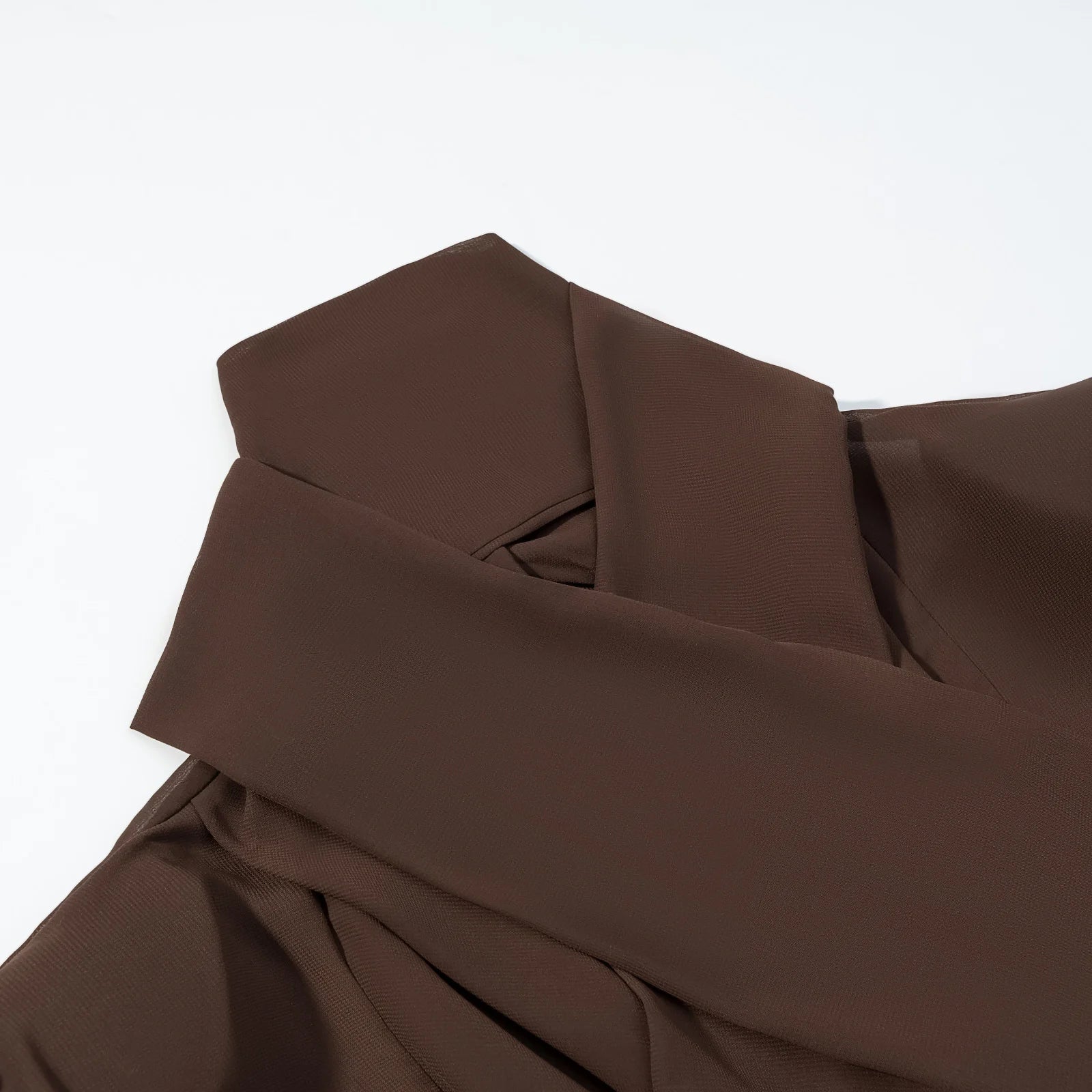 Brown Dress for Women Backless Slim Fit Long Sleeve -