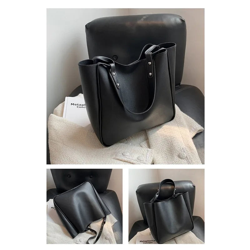 Elevate your style with these retro-inspired bucket shoulder bag made of real leather. -