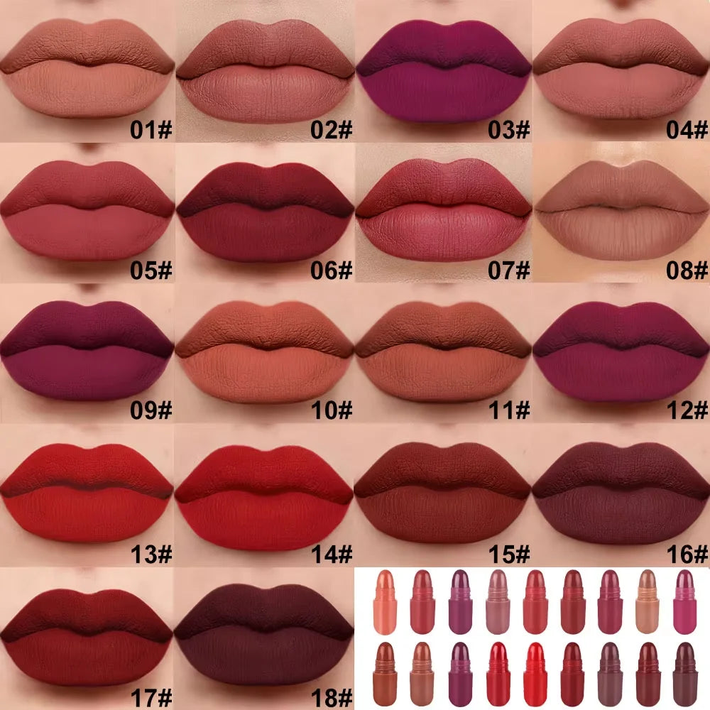 Set of 18 Colorful Capsule Lipstick Pills, Including Waterproof And Long-Lasting Lip Gloss, Sparkling Glitter Lipstick -