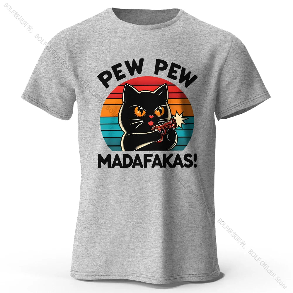Cute Hand-Drawn Cat T-Shirt -