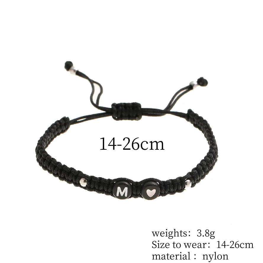 26 Alphabet Initials Heart Bracelet -