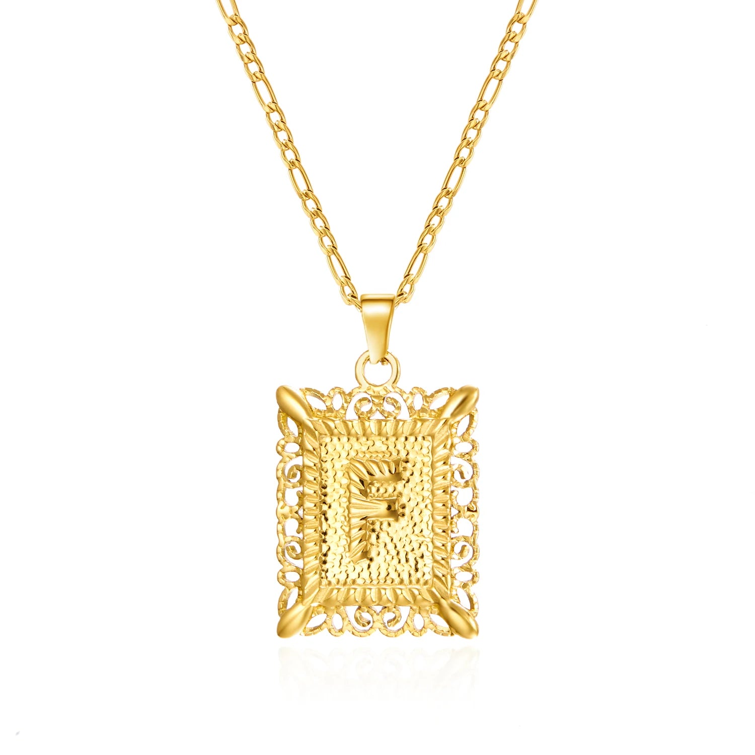 Stainless Steel Initial Letter Necklace For Women & Men -