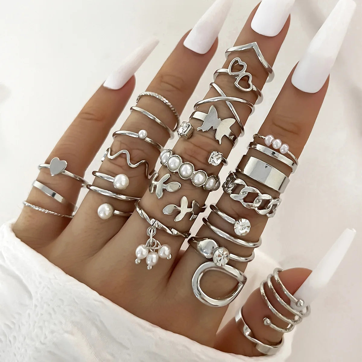 Wave Joint Rings Set (Women) -
