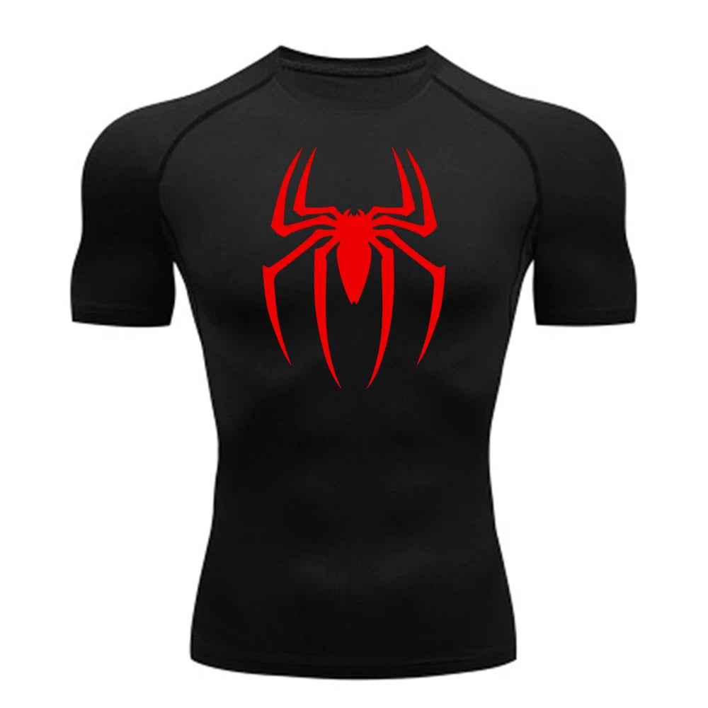 Men's Spider Print Compression Shirt -
