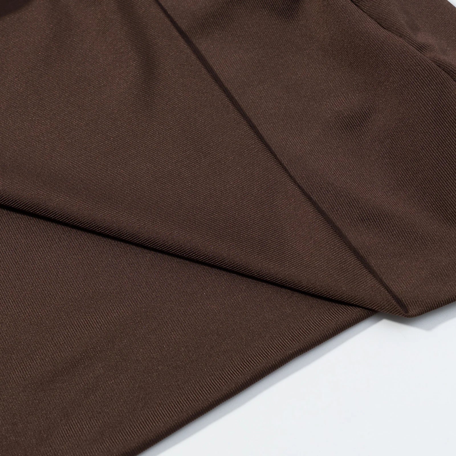 Brown Dress for Women Backless Slim Fit Long Sleeve -