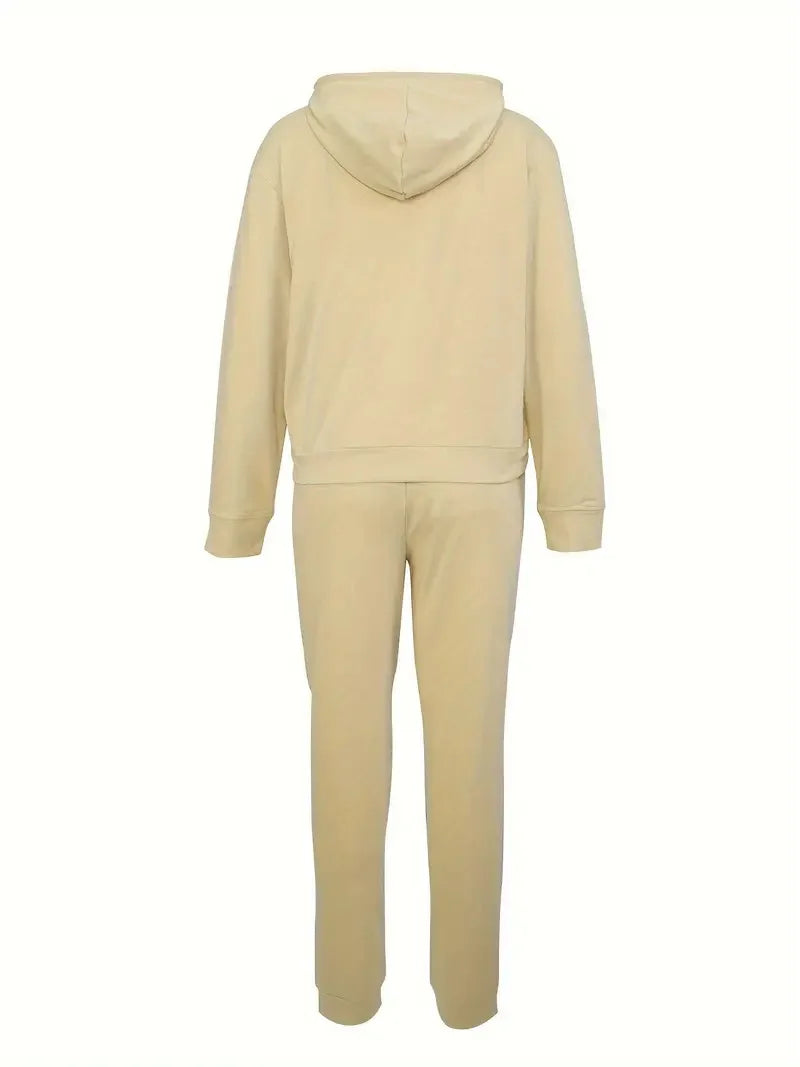 Women's warm hooded sweat suit -