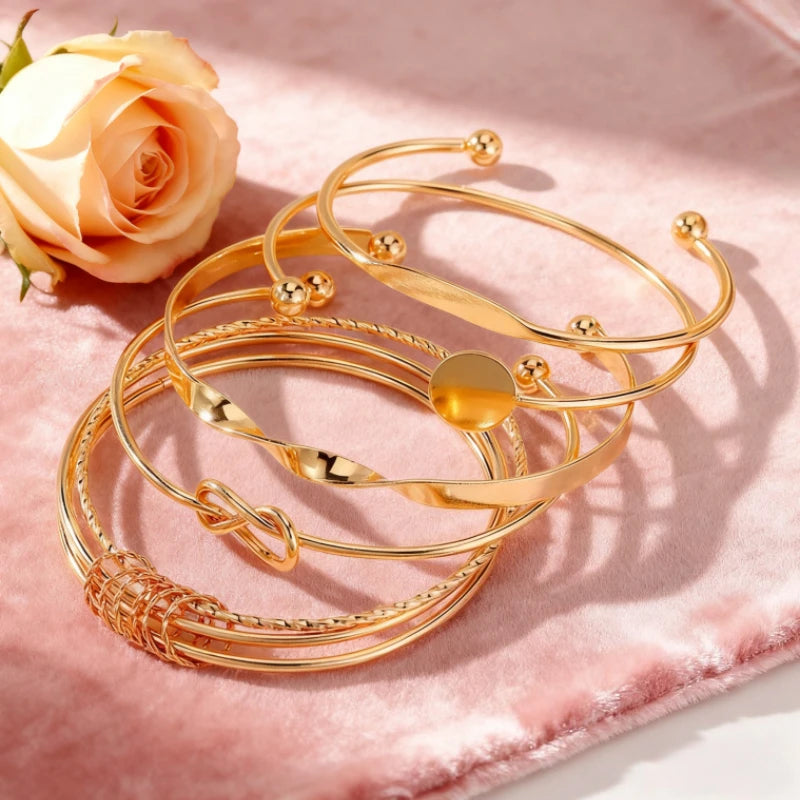 Twisted Knot Bracelet Set -