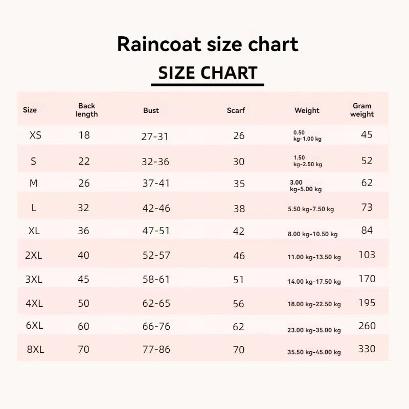 Keep your pet dry in style with this transparent rainwear raincoat for dogs—perfect for providing protection and keeping your furry friend dry during rainy days! -