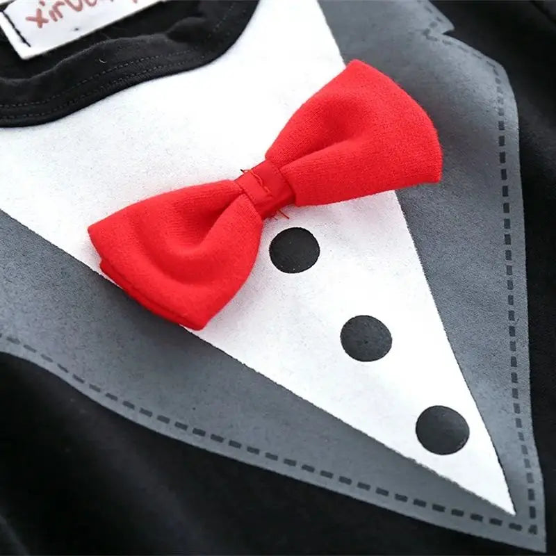 Dress your little gentleman in style with this cotton formal romper—perfect for baby boys who love to look sharp and charming! -