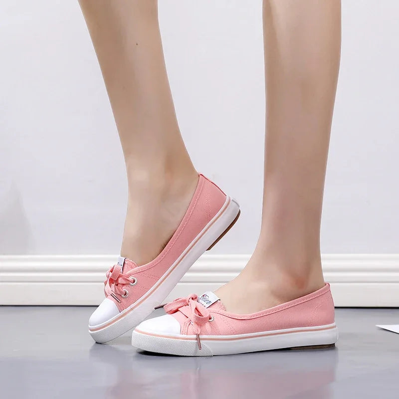 2023Sneakers Shoes for Women Zapatillas Mujer Solid Sapatilha Feminina Zapatilla Tenis Feminino Lace-up White Chaussures Plates -