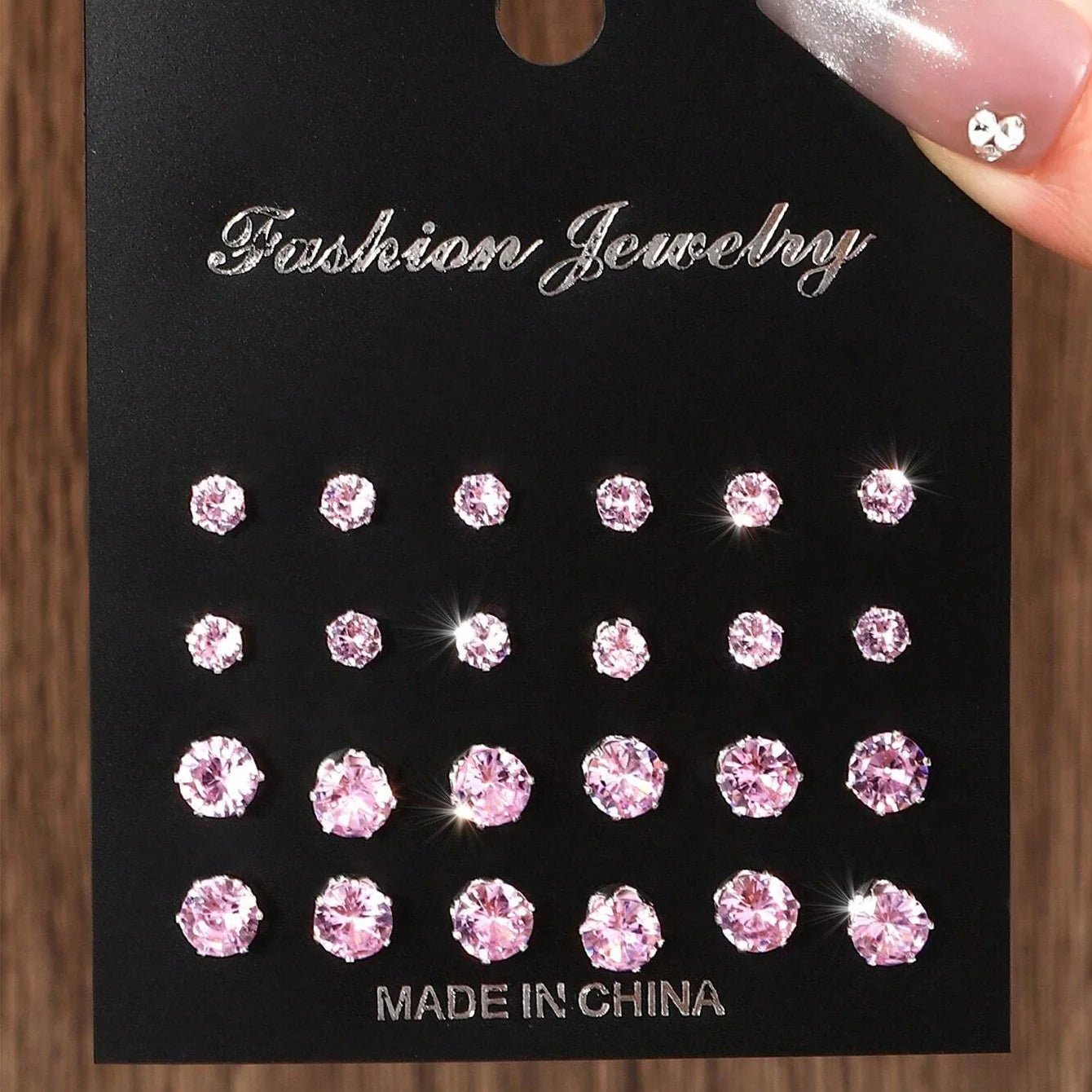12 Pairs Of Luxurious, Simple, Shiny, And Caring Zirconia Earrings -