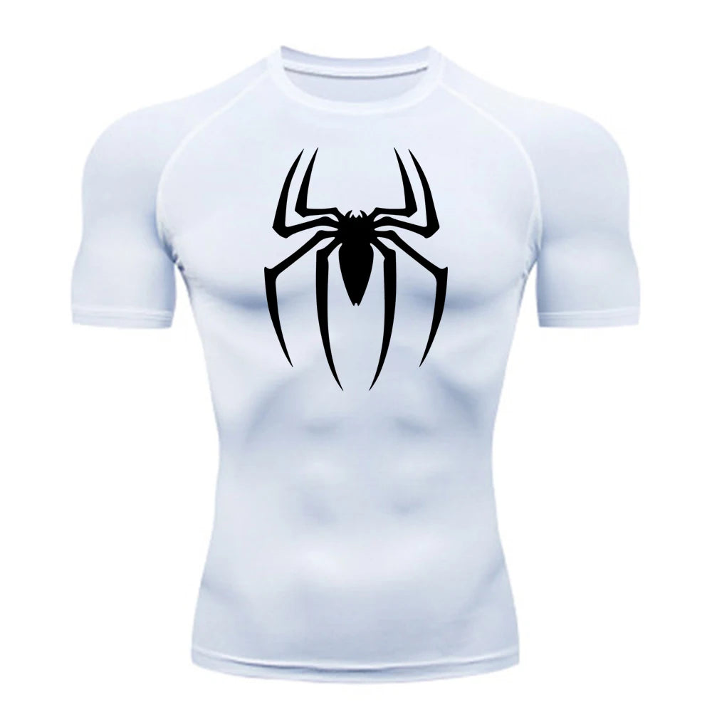 Men's Spider Print Compression Shirt -