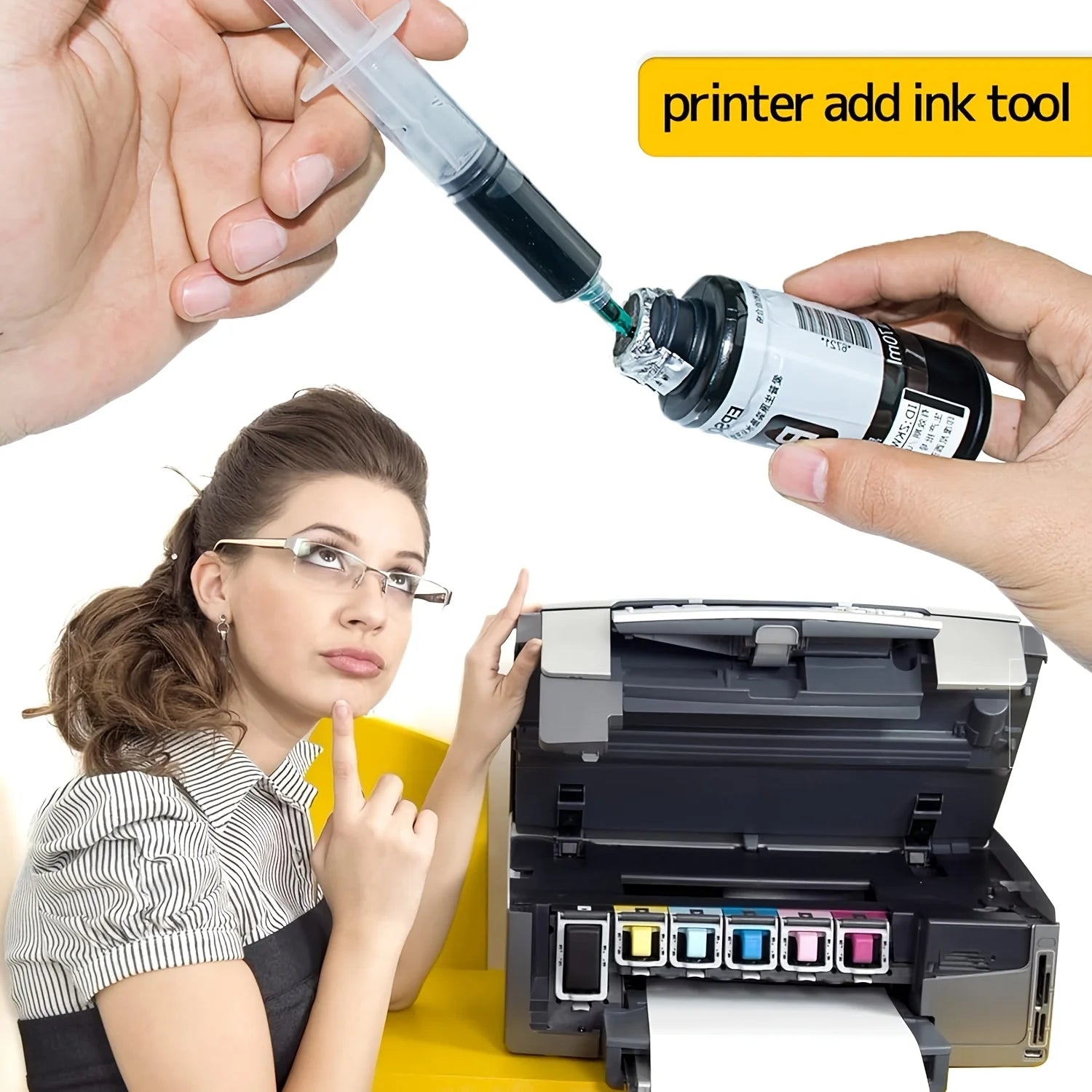 Glue Applicator Syringe with Blunt Tip Needle and Cap, for Liquid, Glue, Ink, Perfume, Lip Gloss Making -