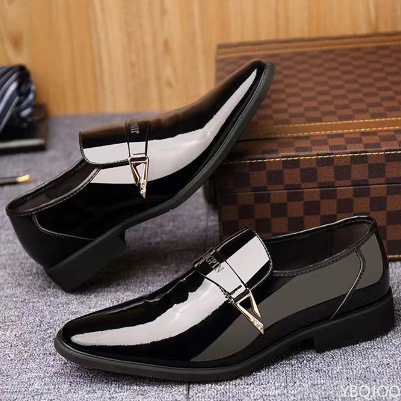 Fashionable versatile new spring autumn men's business formal wear casual comfortable men's shoes elegant thick soled shoes -