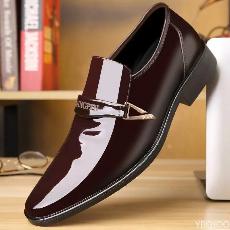 Fashionable versatile new spring autumn men's business formal wear casual comfortable men's shoes elegant thick soled shoes -