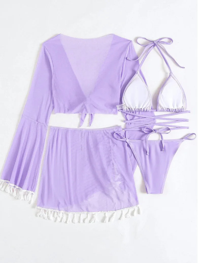 Swimwear Woman Swimsuit Cover Up Bikini Sets -