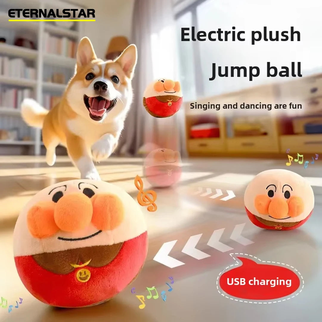 Interactive Puzzle Electric Plush Jumping Ball for dogs -