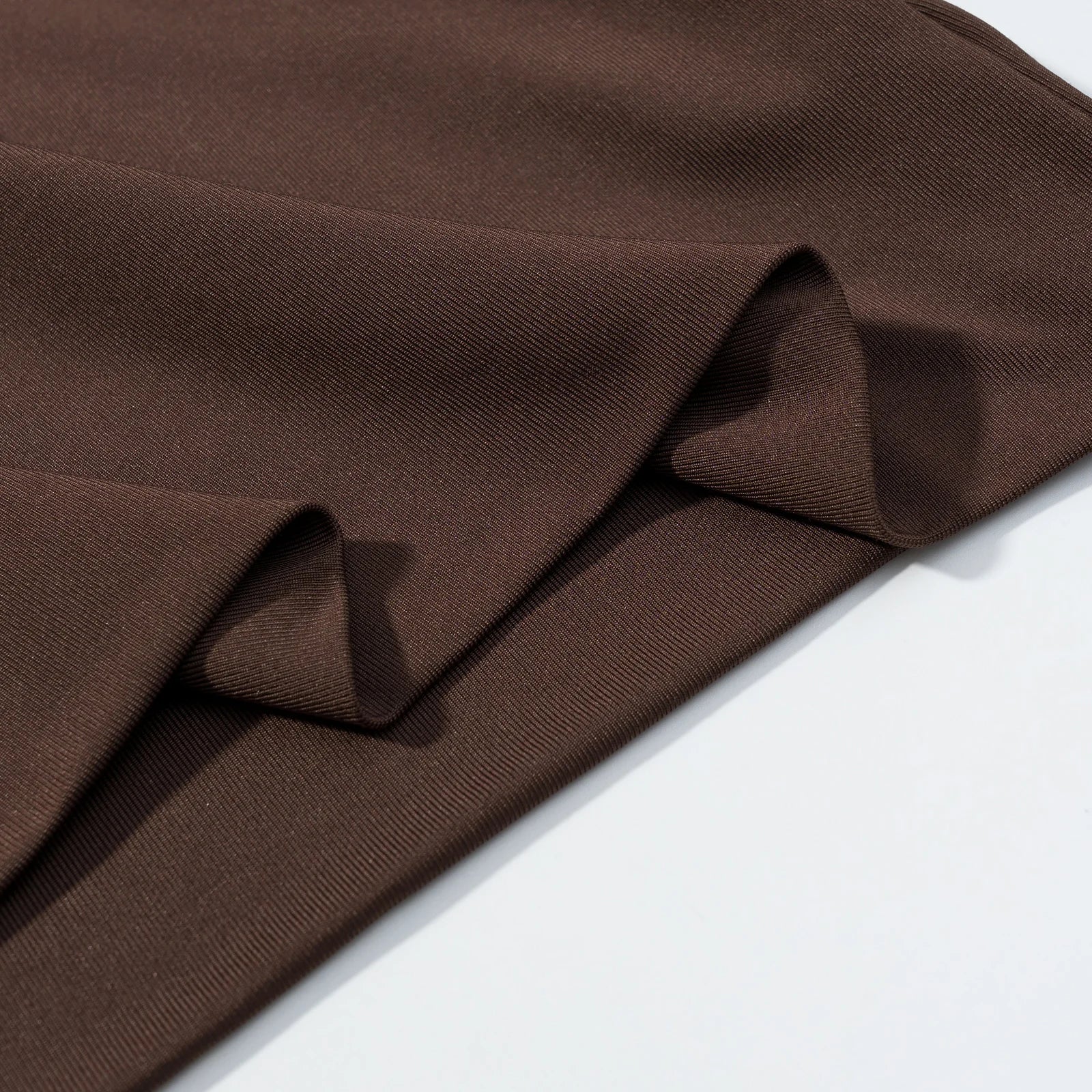Brown Dress for Women Backless Slim Fit Long Sleeve -