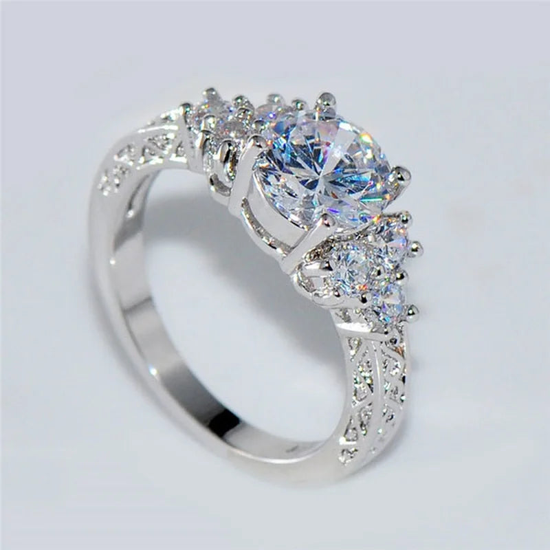 Exquisite Fashion Silver Color Engagement Rings -