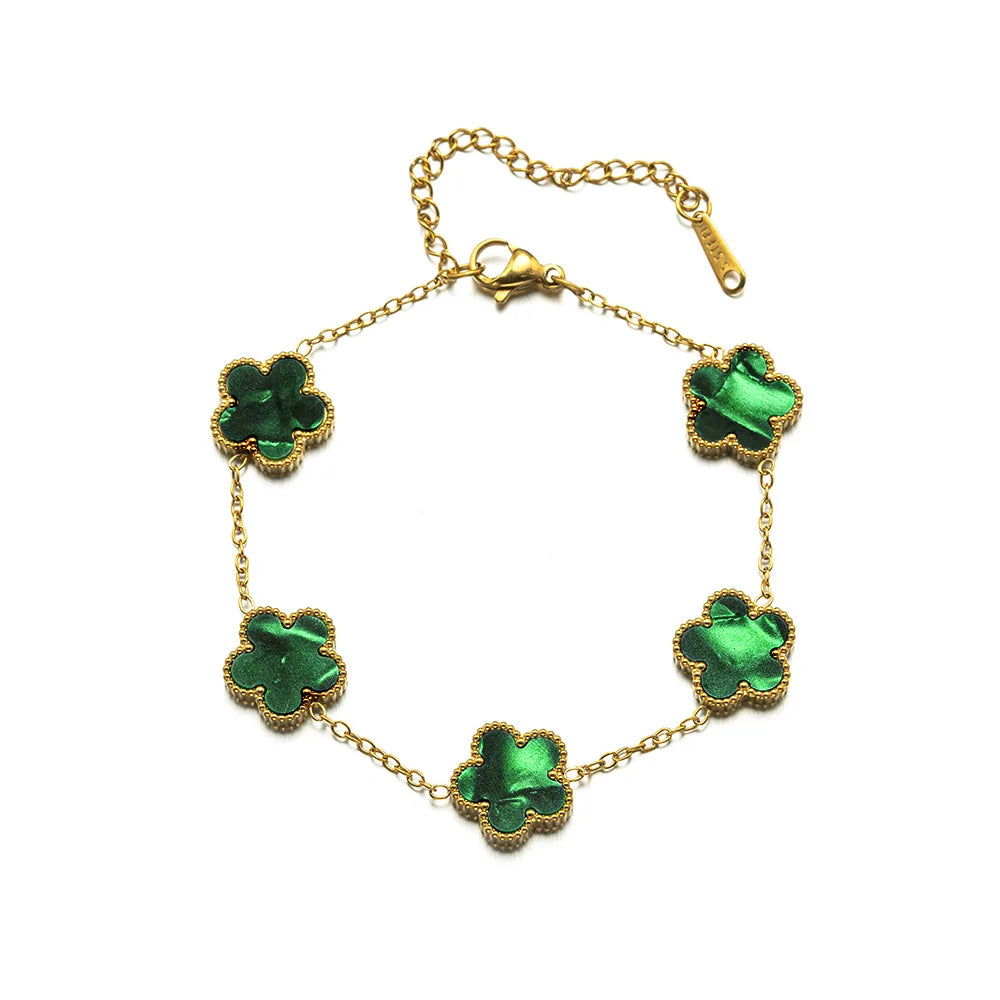 Lucky Five-Petal Flower Bracelet -