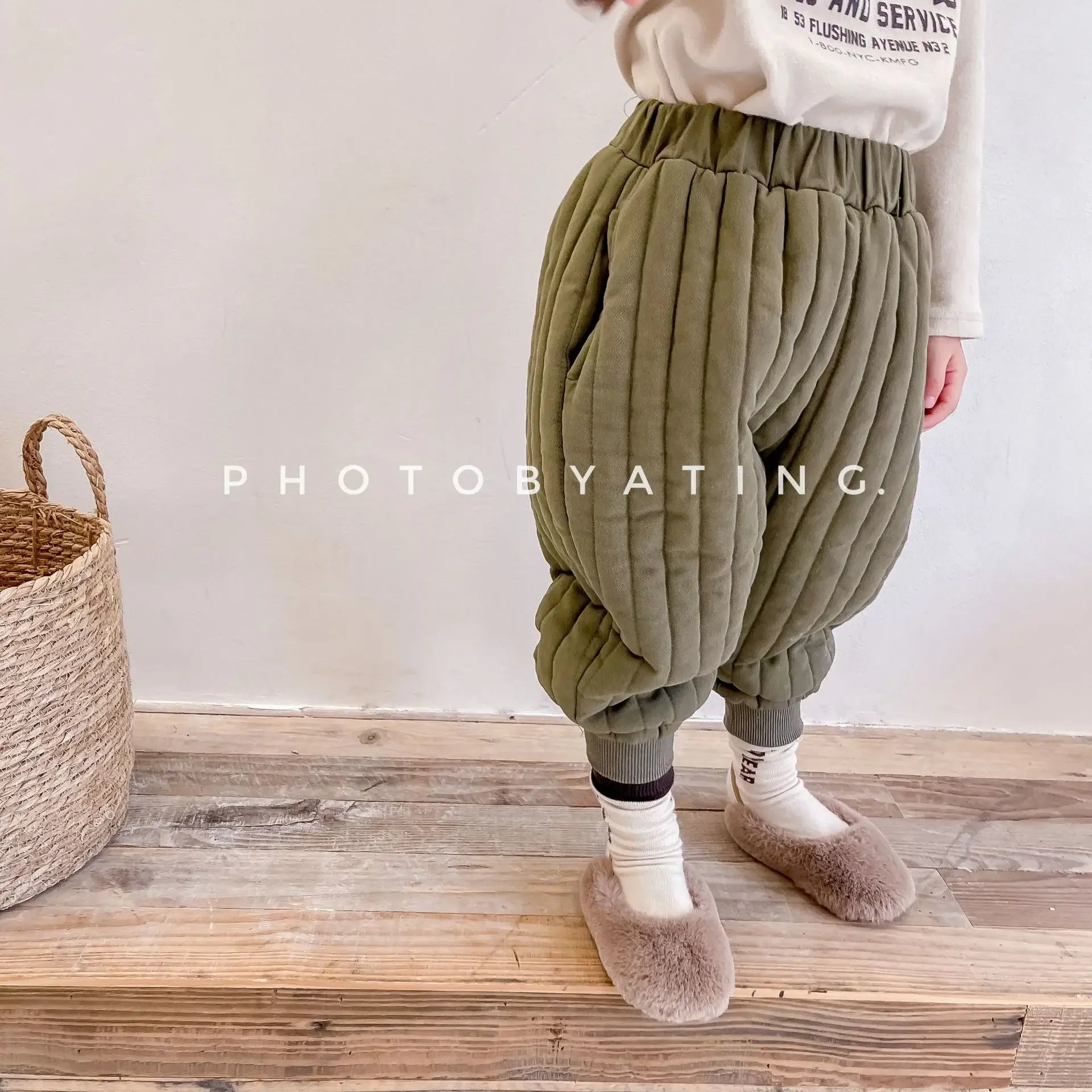 Children's Clothing From 2 To 7 Years Winter Kids Warm Cotton-Padded Trousers Baby Girls Thick Pants Toddler Boys Wear Clothes -