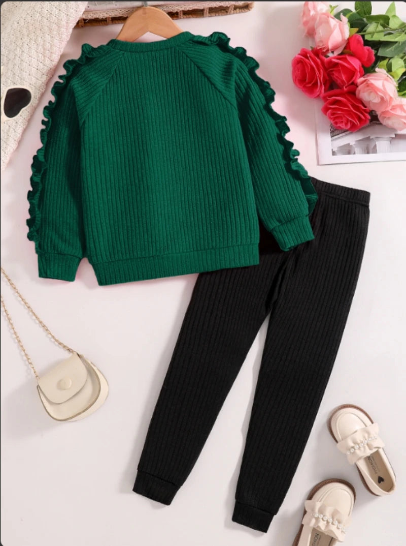 Casual pants two-piece girls -