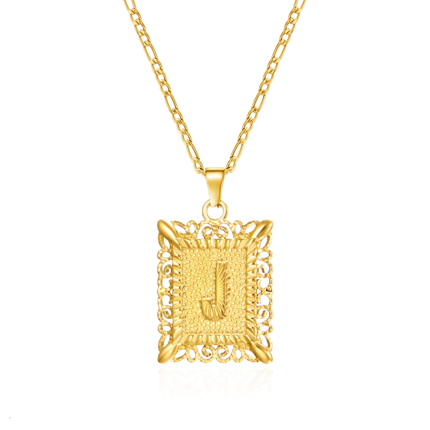 Stainless Steel Initial Letter Necklace For Women & Men -