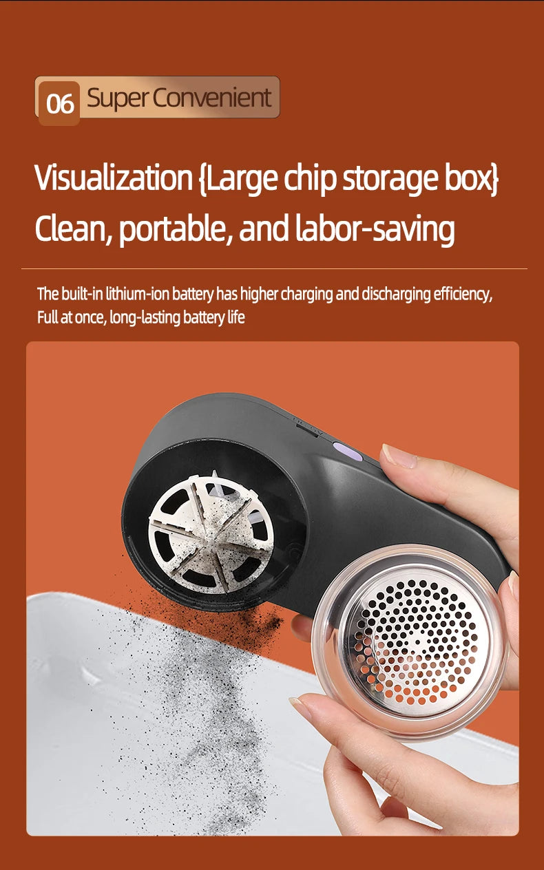 Keep your clothes and fabrics looking fresh and lint-free with this USB charging electric lint remover. Say goodbye to lint and fuzz for a clean and polished appearance! -