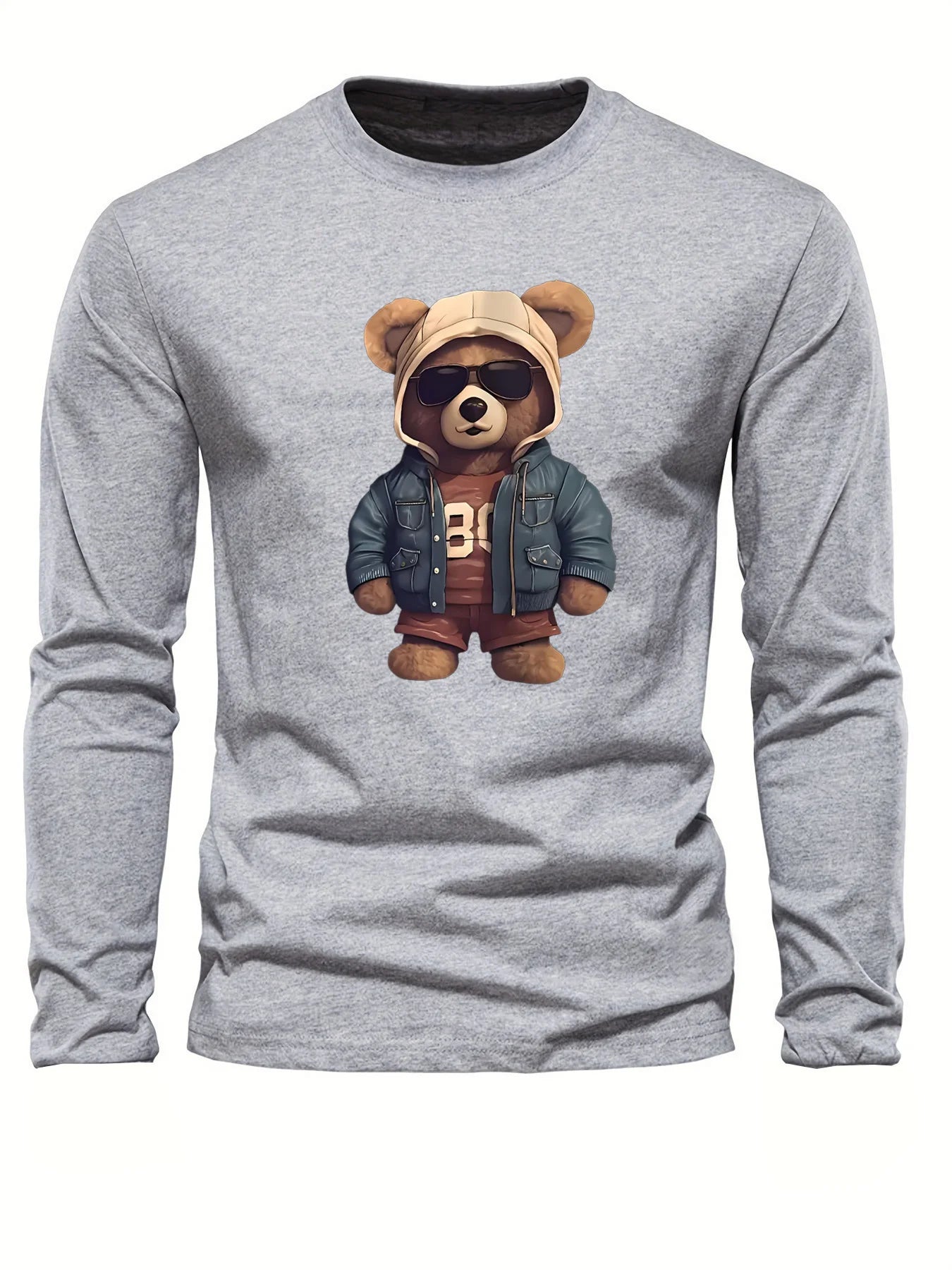 Men's 100% pure cotton long sleeved T-shirt top -