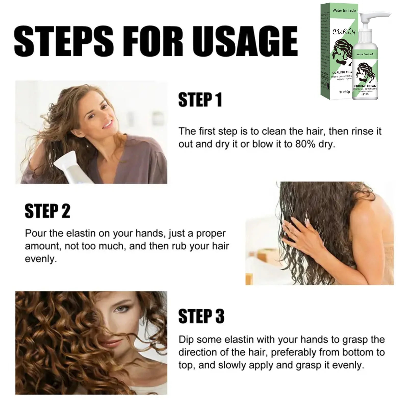 Curly hair Styling Cream -
