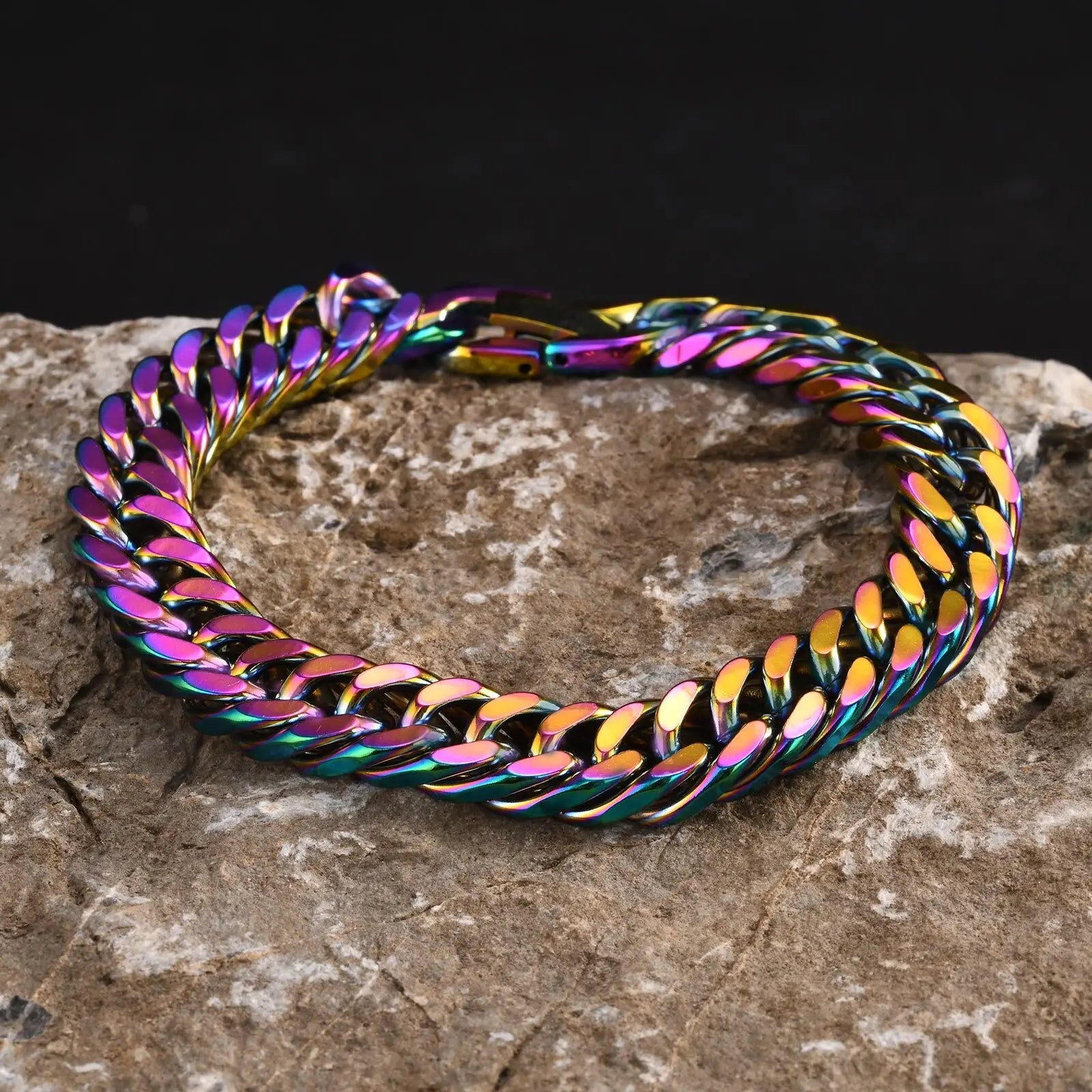 8mm/10mm/12mm Cuban Link Bracelets for Men Women -