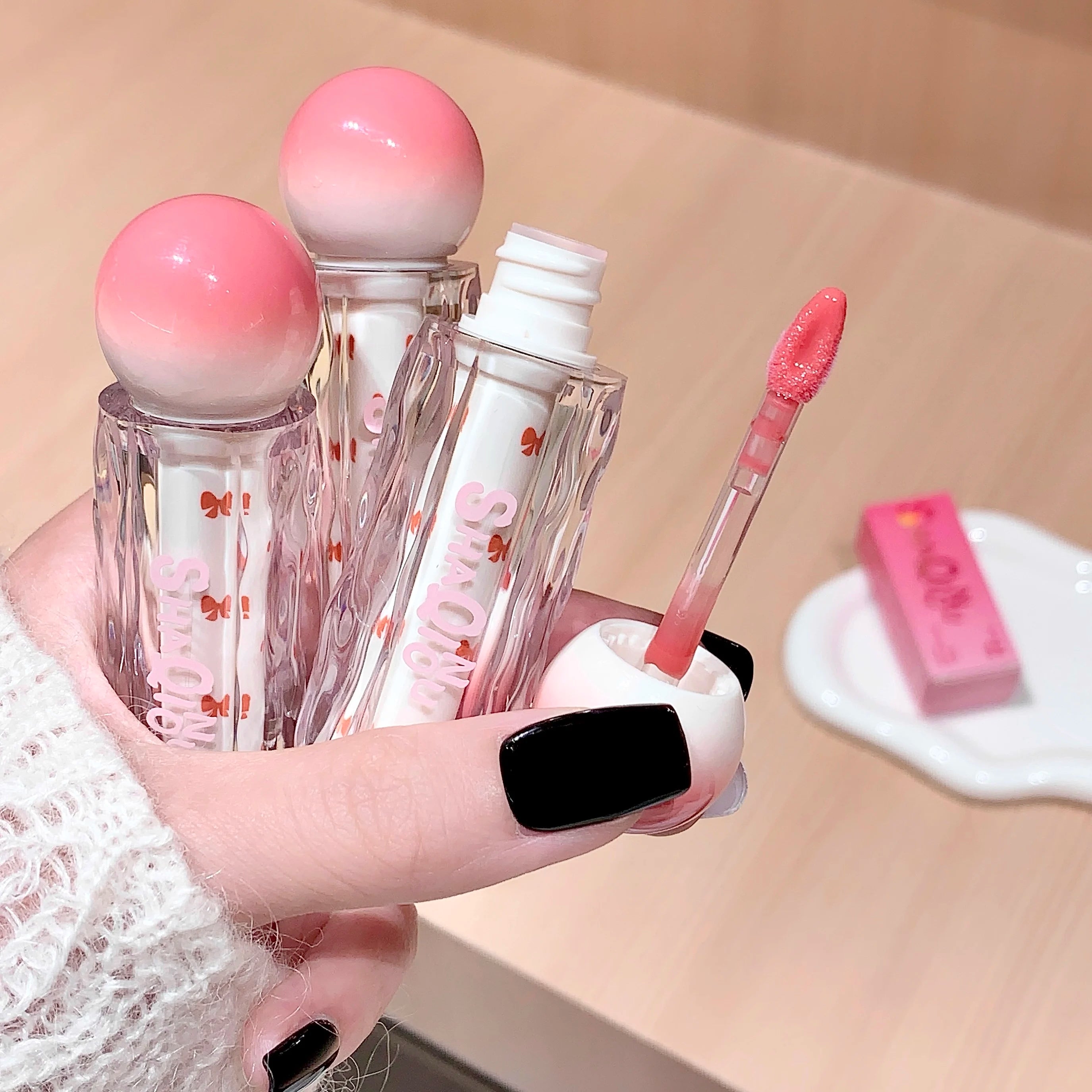 SHAQINUO Watery Lip Gloss Moisturizing Mirror Water Gloss Long-lasting Clear and Tender Lipstick Lip Gloss -