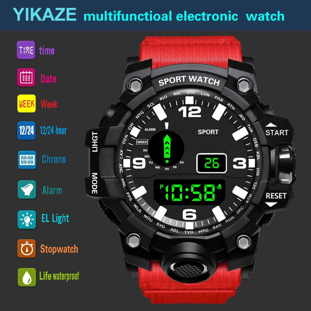 Fashion Men's Watch Sports Electronic Wristwatch -