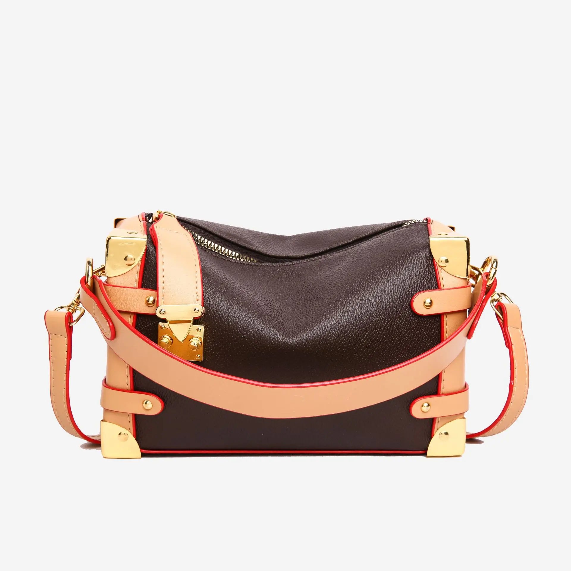 Make a statement with this luxurious and elegant box bag for women. Crafted from high-quality leather, this shoulder handbag features an elegant top-handle design, exuding sophistication and style for a classy finishing touch to your ensemble. -