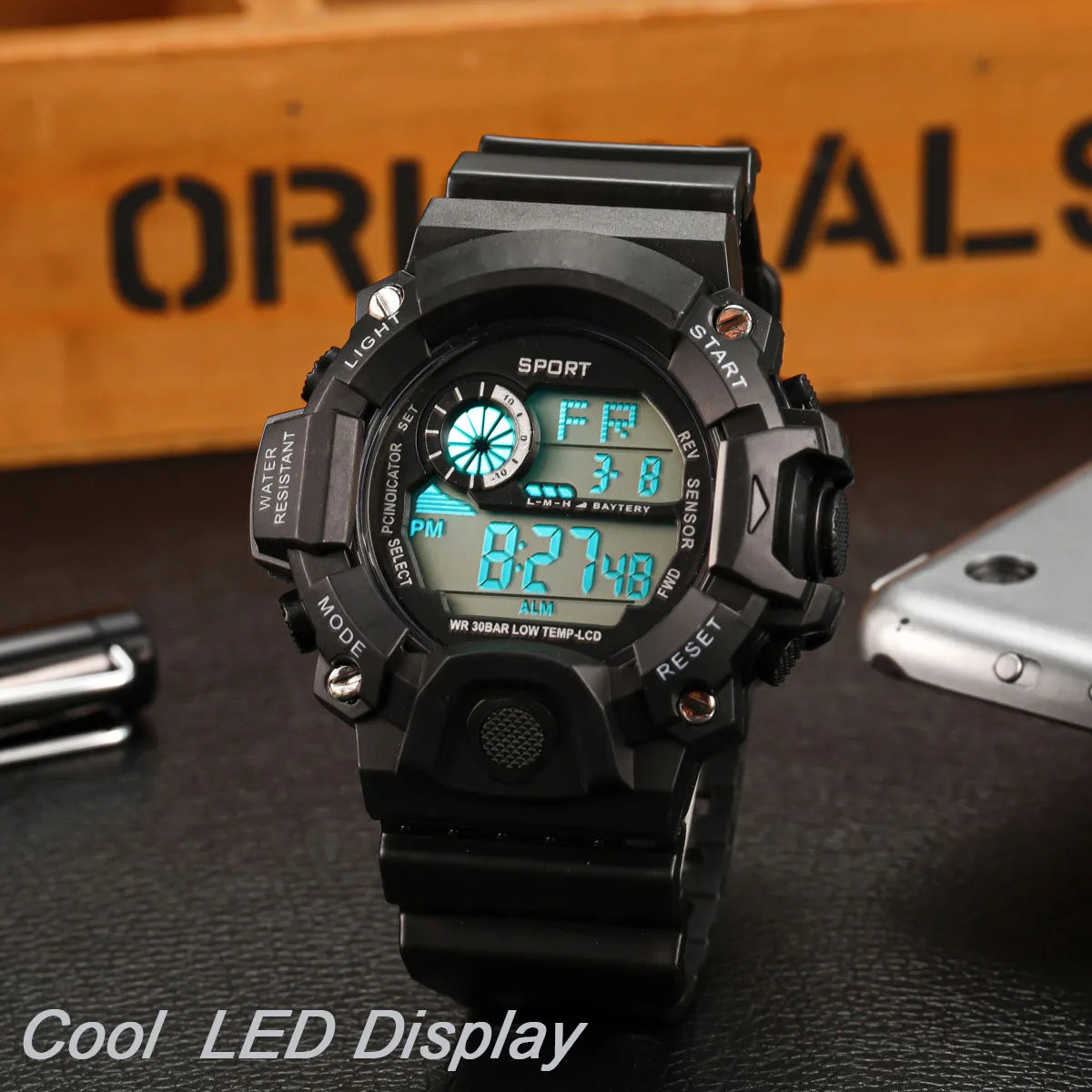 Fashion Men's Watch Sports Electronic Wristwatch -