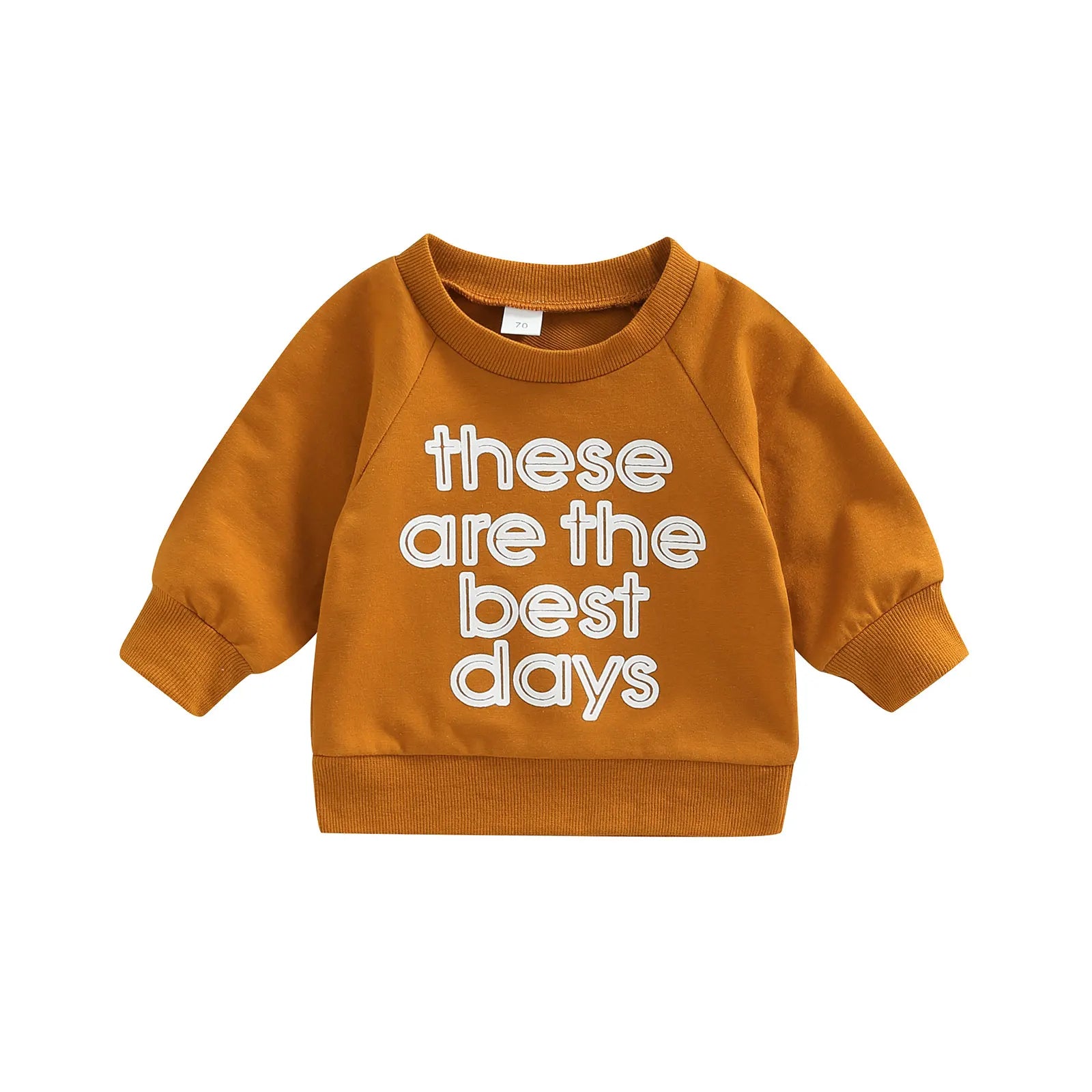 Citgeett Autumn Infant Baby Girls Boys Sweatshirts Letter Print Long Sleeve Pullovers Spring Casual Tops Clothes -
