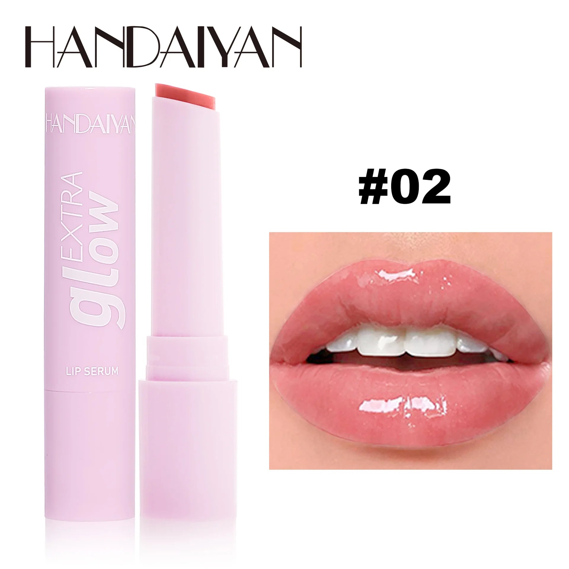 Handaiyan Long Lasting Lipstick Waterproof Moisturizing MIrror Watery Jelly Lip Stick Lip Plumper Lip Balm Makeup -